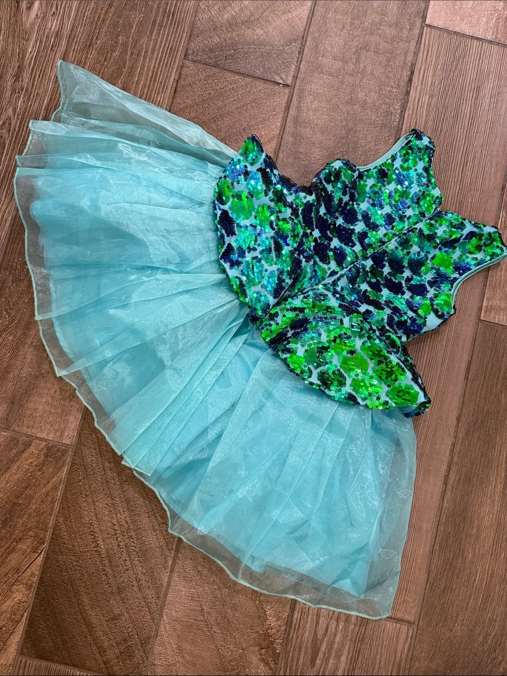 Disney Store Ariel Little Mermaid Reversible Sequin Princess Costume Dress 5/6
